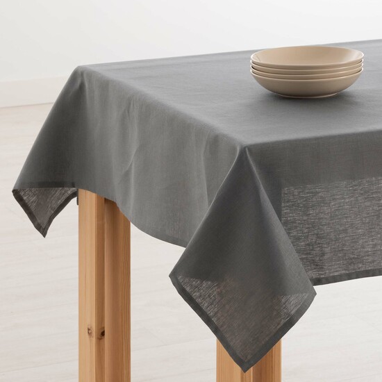 BL BELUM - Mantel Antimanchas Lino 100% Antrachite - Mantel Mesa Rectangular - Mantel Hidrófugo de Calidad en Varias Medidas - Manteles de Lino para Interior y Exterior - Mantel Elegante Made By BL BELUM - Mantel No traspasan Líquidos Made Spain