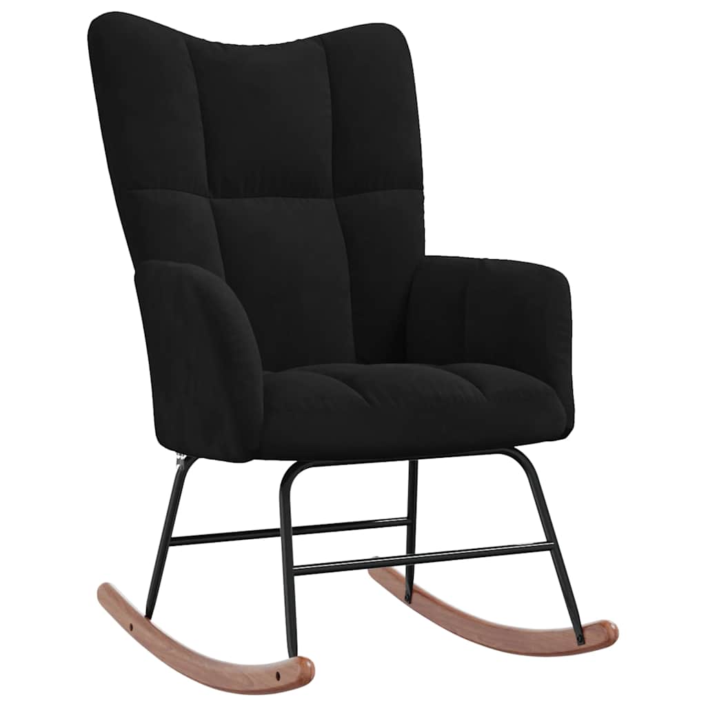Vidaxl silla mecedora de terciopelo Multicolor