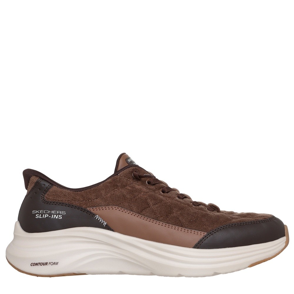 Cómoda  CONTOUR FOAM-CORDELUX marrón: SKECHERS veganas con tejido acolchado, plantilla memory foam, suela de goma flexible y horma amplia para caminar. ¡Cómpralas ahora! Altura Tacón bajo (1-3 cm) Referencia