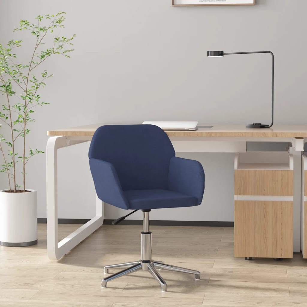 vidaXL Silla de oficina giratoria de tela en color Azul/Rojo vino tinto/Verde oscuro y más | cómodas modernas ergonómicas para comedor cocina salón hogar