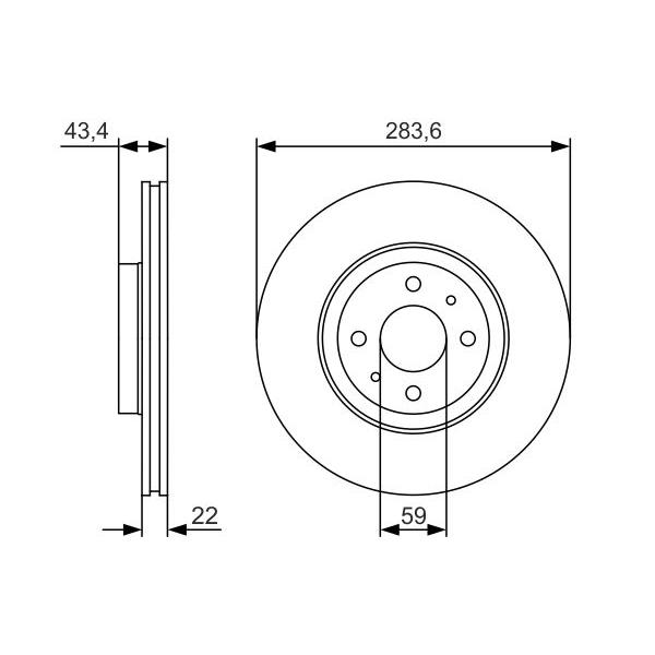 BOSCH Disco de Freno 0 986 479 S01 de Alto Rendimiento