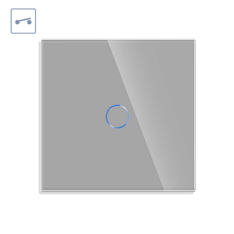 LEDBOX Interruptor táctil KOOB frontal cristal gris. Sistemas de control, Mecanismos KOOB