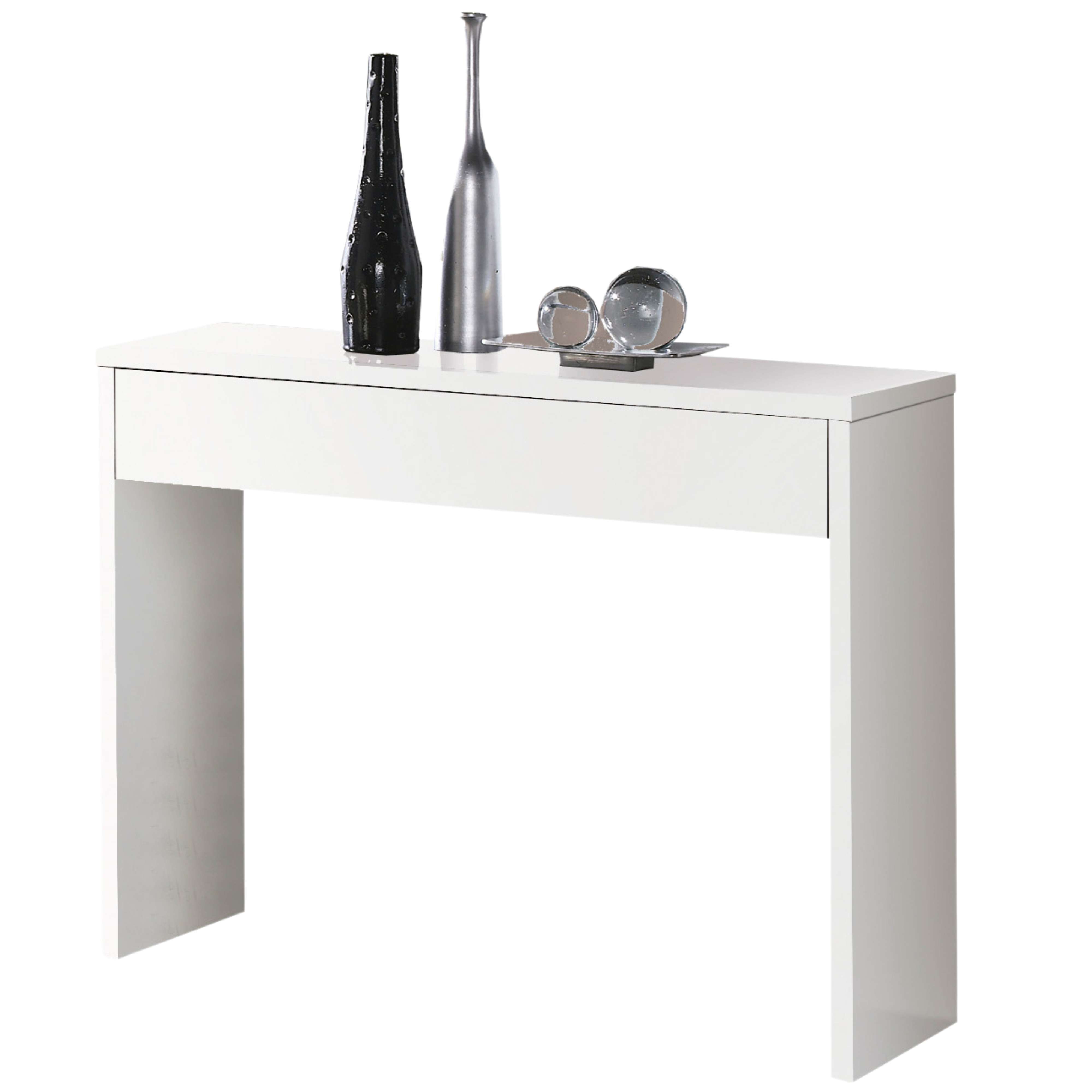 Miroytengo Mueble de Entrada Recibidor Lupe Estilo Moderno Color Blanco 101x76x30 cm