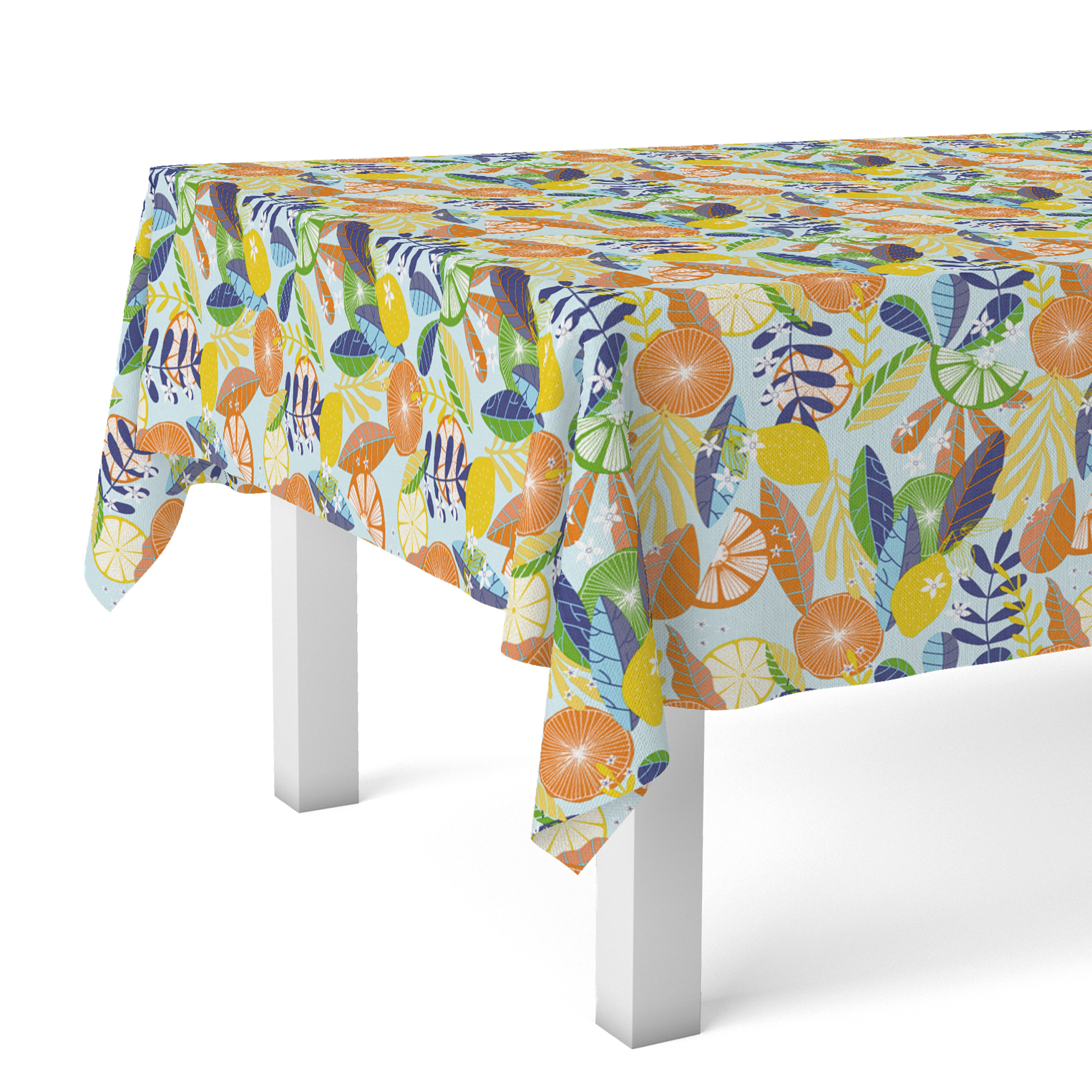 Valentia Home Mantel Hule ORANGE | Mantel Estampado Antimanchas | Mantel Repelente de Agua | Mantel Protección Mesa | Mantel al Corte para Comedor o Cocina | Varios tamaños | Mantel Rectangular y Redondo al Corte