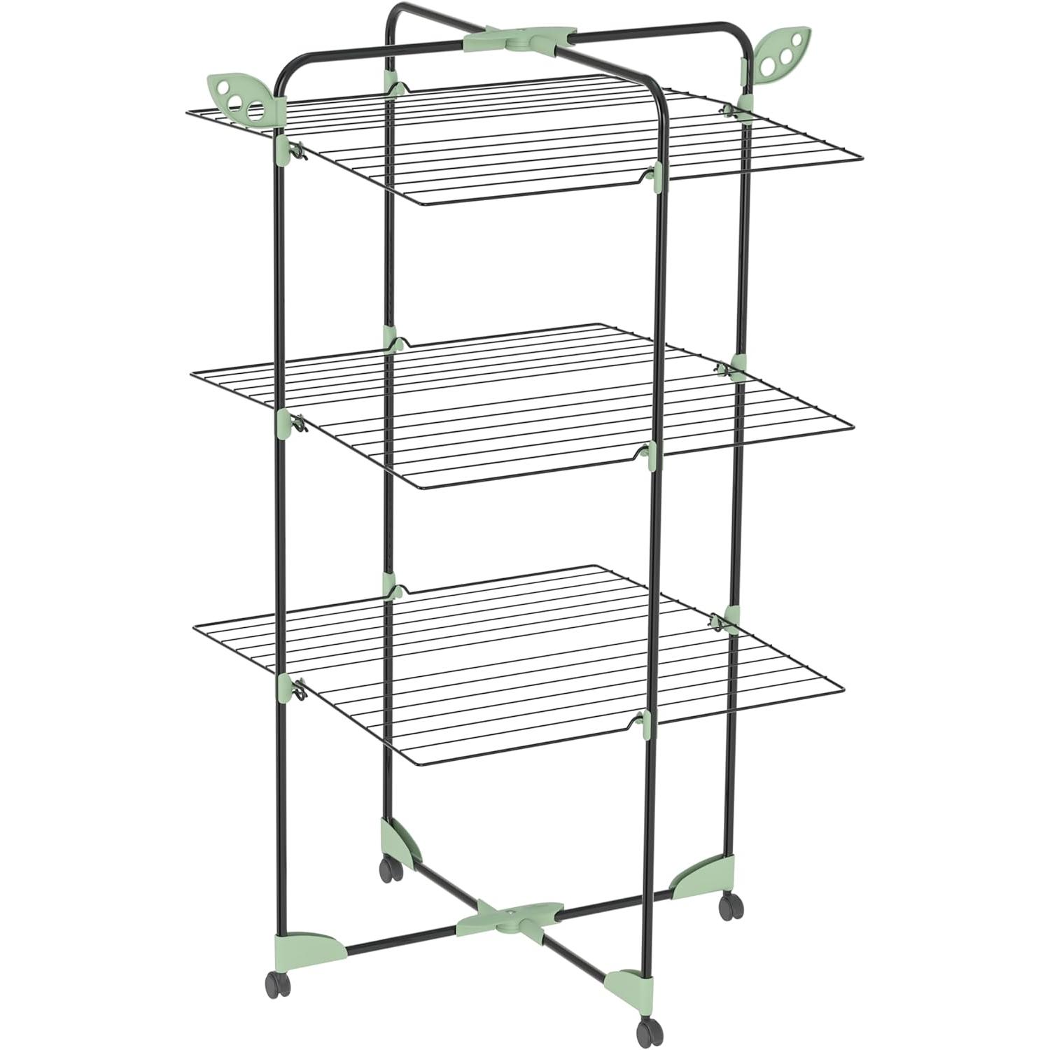 Tendedero de Torre Colombo Alpina 30 - 30 Metros de Extensión, Capacidad de 11 kg, con Ruedas Antiarañazos, Plegable y Modulable, Ideal para Espacios Amplios o Reducidos, Fabricado en Italia