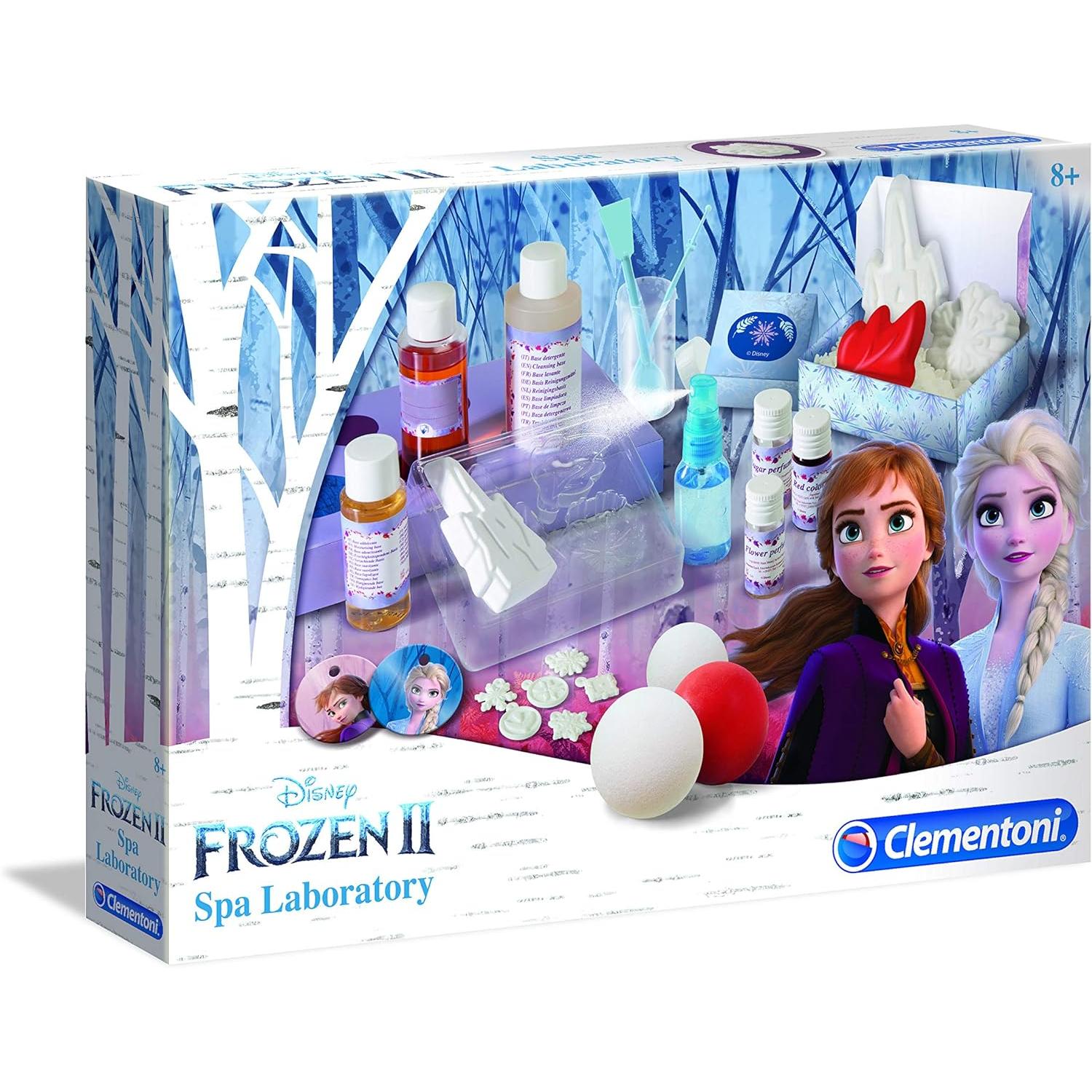 Frozen Clementoni Laboratorio de Belleza de Elsa 2 - Personaliza Perfumes, Jabones y Bombas de Baño - Juego de Belleza para Niños