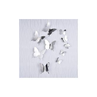 CA 36 piezas DIY Espejo Mariposa Combinación 3D Pegatinas de Pared Calcomanías de Espejo Decoración del Hogar