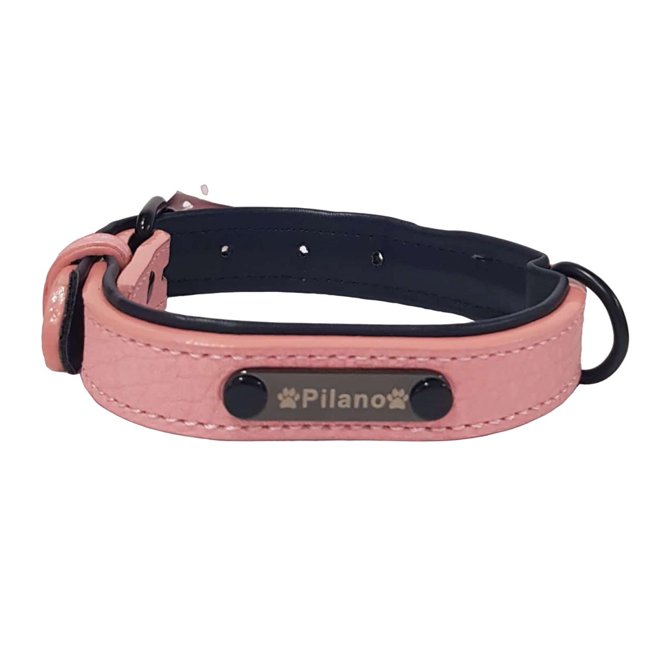 Collar Pilano de Cuero Talla XXL para Perro Rosa Palido - Ajuste Personalizado y Durabilidad Garantizada