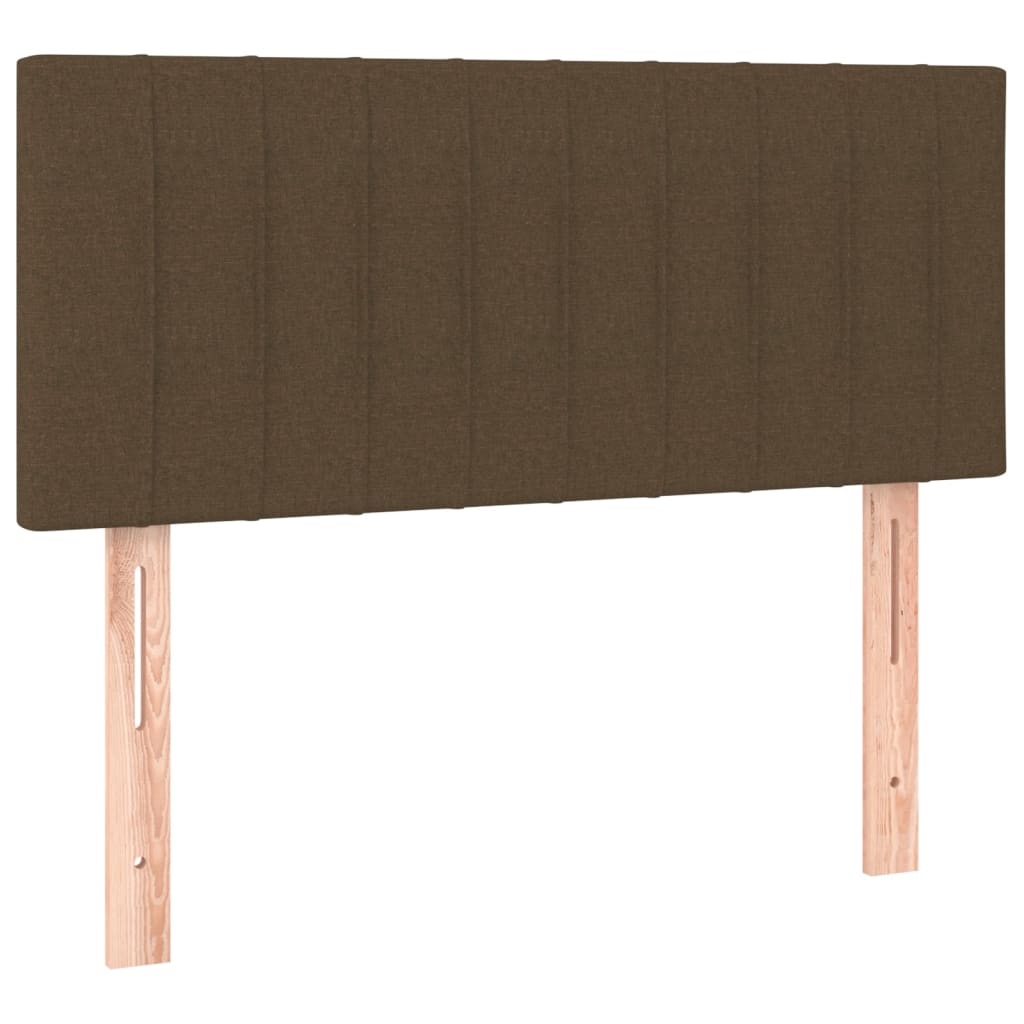 vidaXL Cabecero con LED de tela marrón oscuro 80x5x78/88 cm