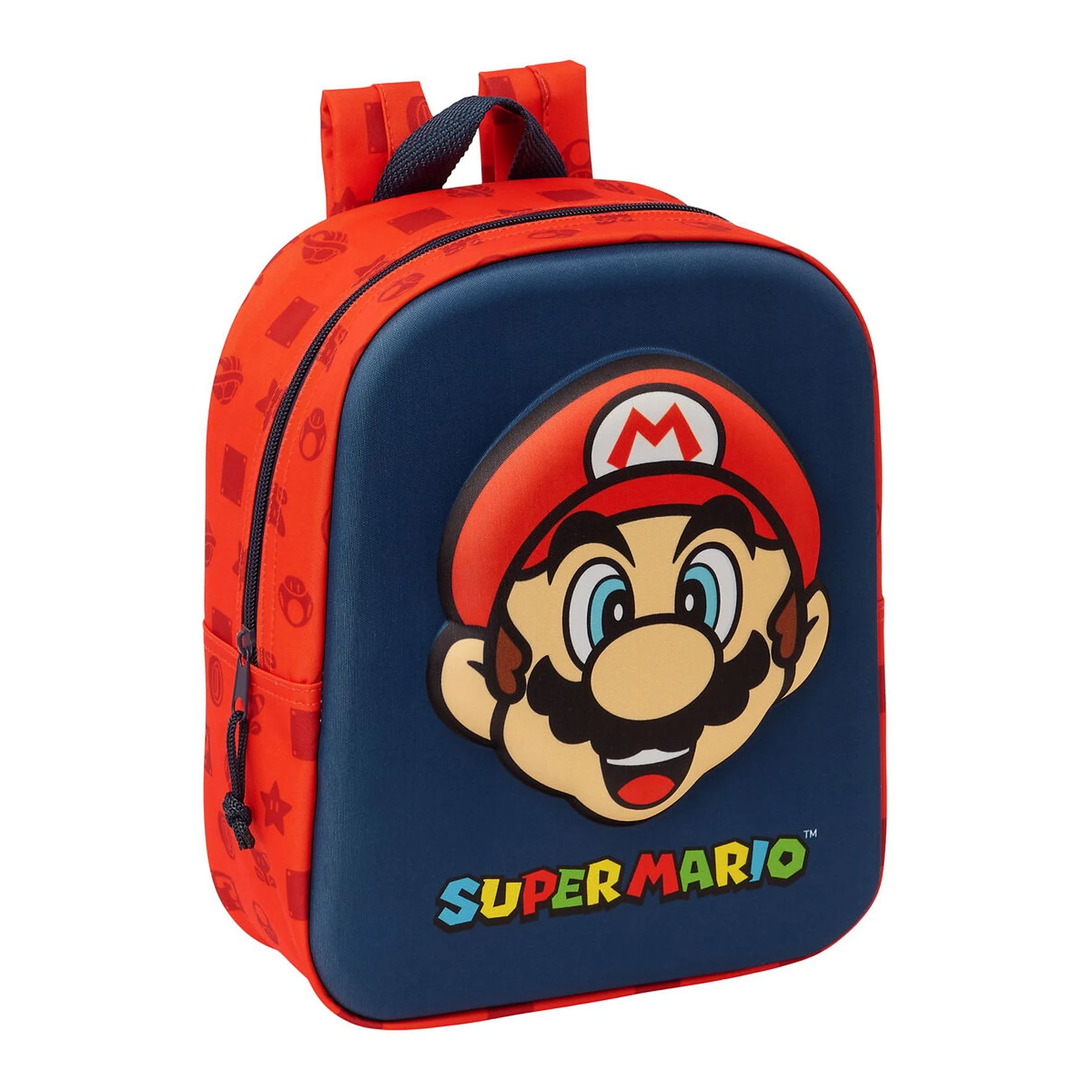 Mochila Pequeña 3D Super Mario 27x22x10cm. SAFTA