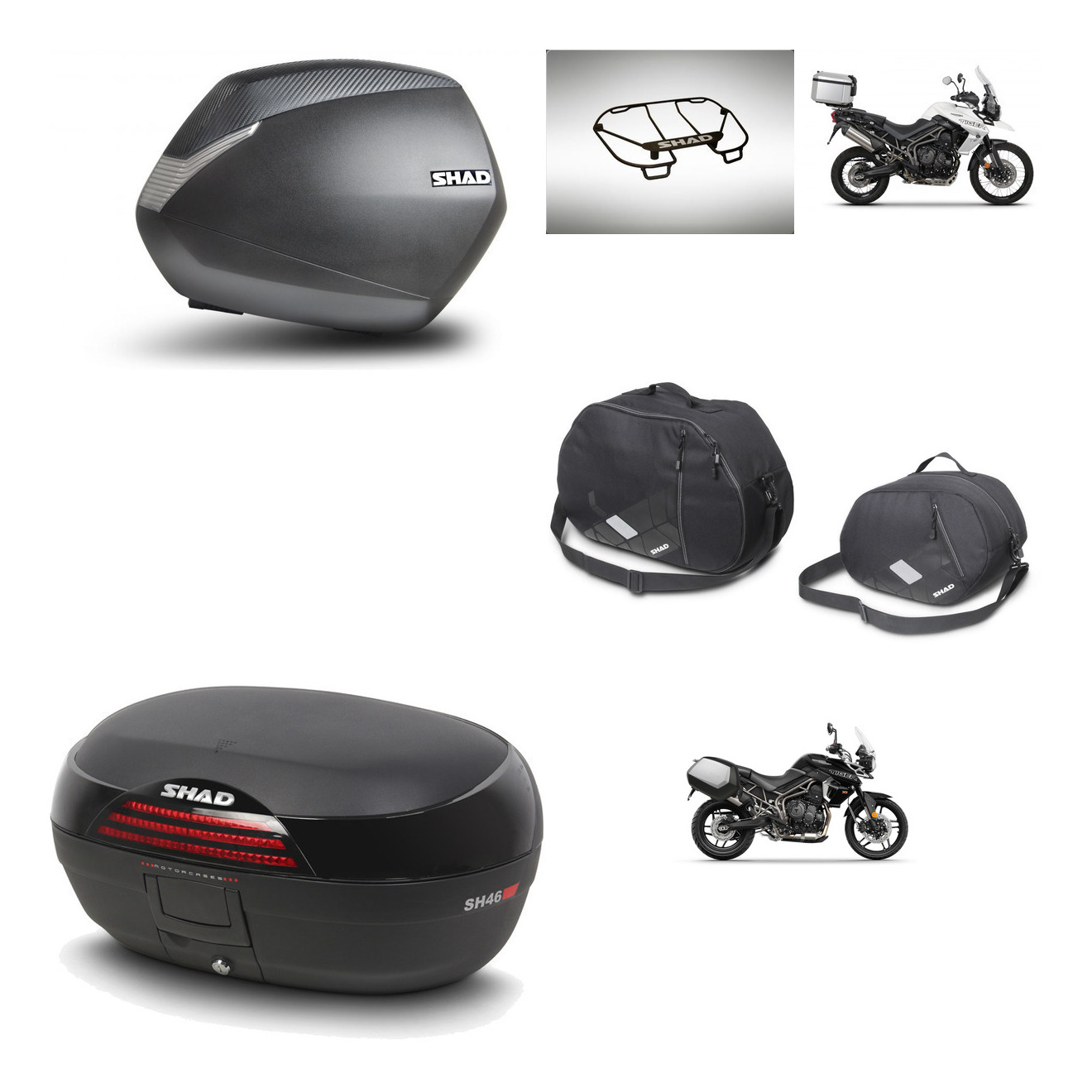 Baul Trasero + Maletas Laterales + Accesorios + Herraje Montaje + Herraje 3P Sh36 Sh 36 Sh46 Sh 46 New Model KIT-264231