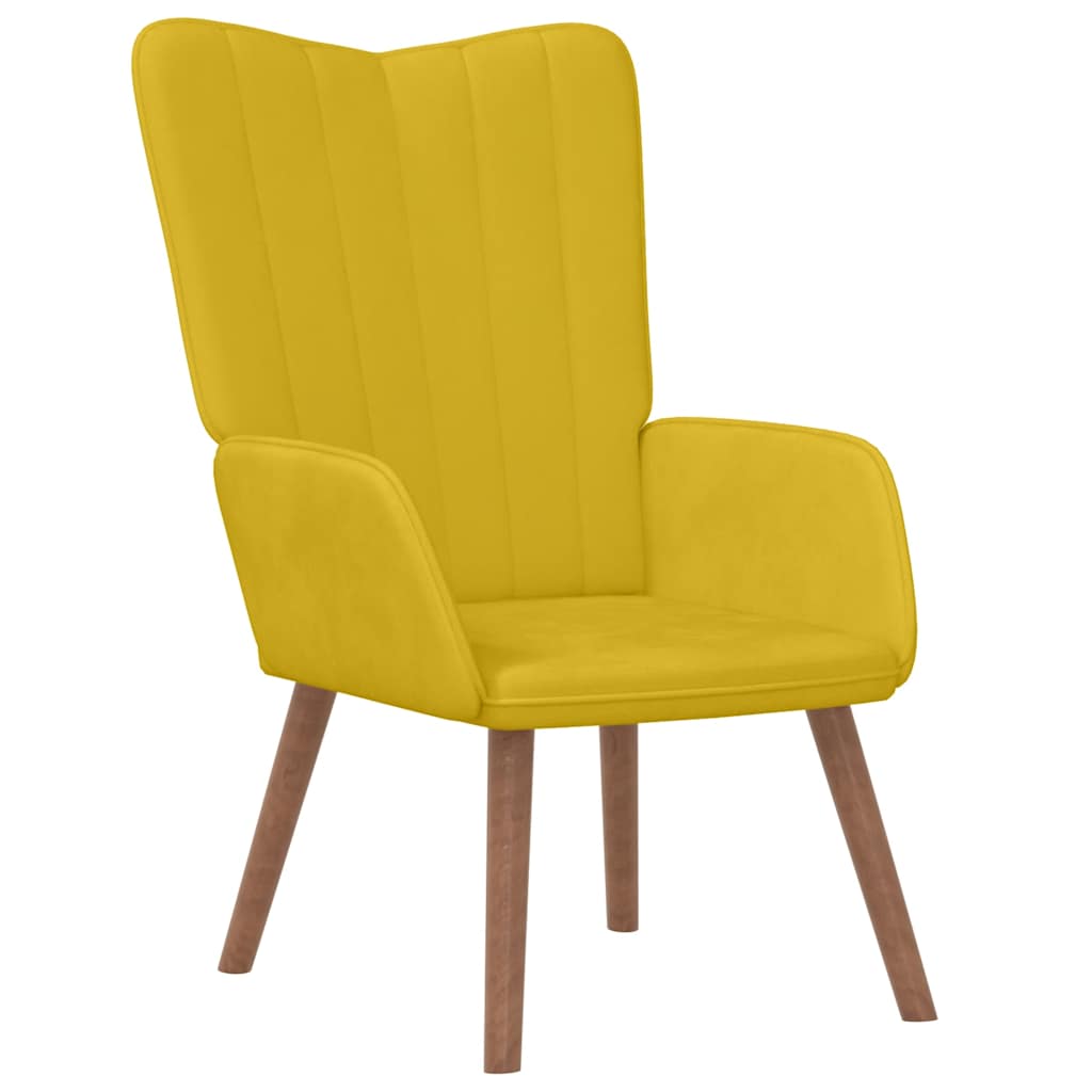 vidaXL Sillón de relax de terciopelo amarillo mostaza