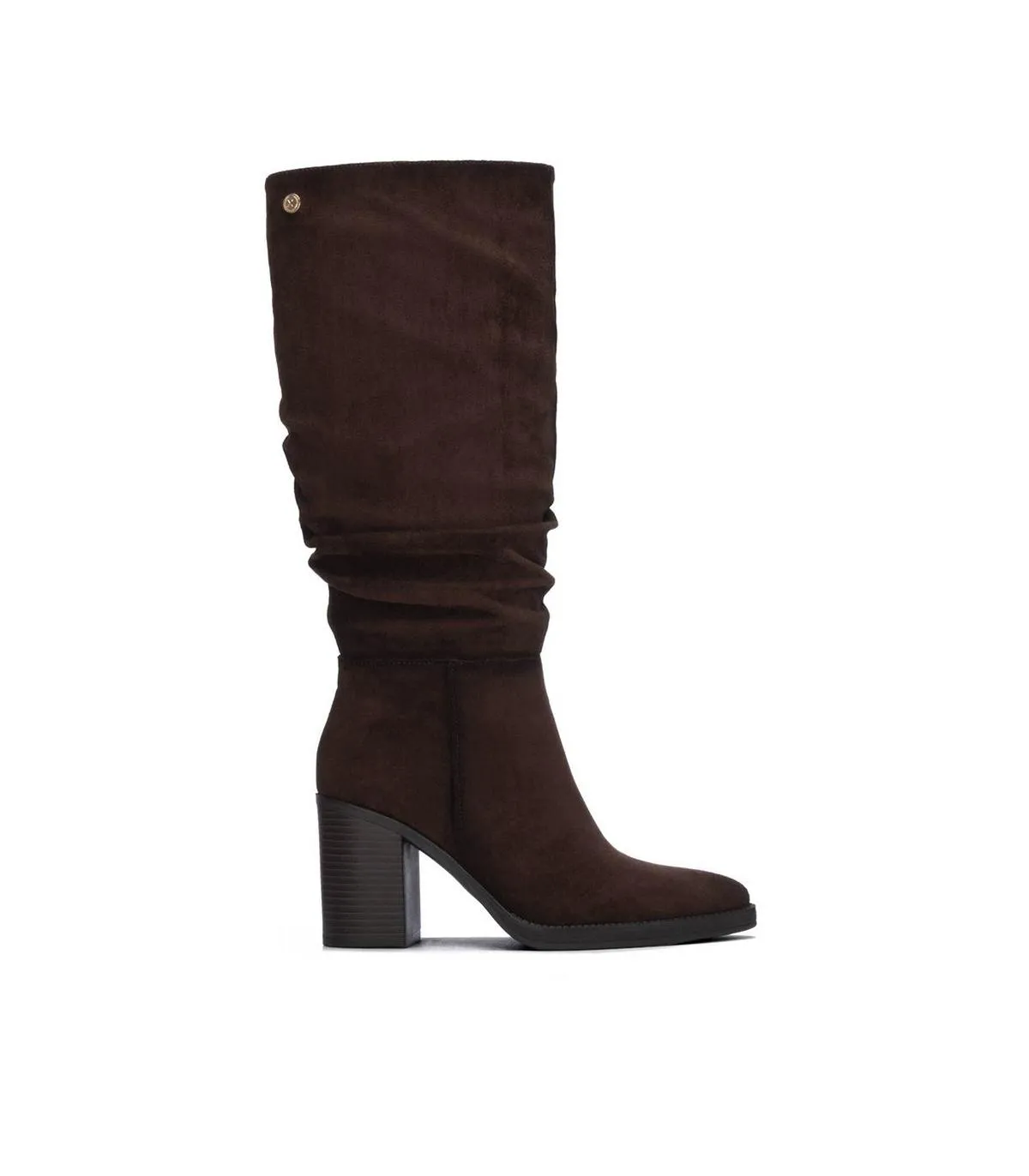 Bota alta Xti 146529 MARRON con tacón ancho para mujer603550065