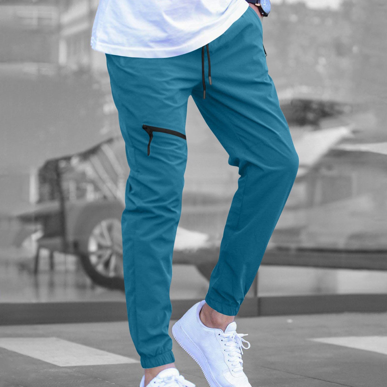 TK YHOPE Pantalones De Trabajo Para Hombre Estilo Casual Moderno Cargos Ajustados En Tela De Tren De Moda Chinos Deportivos Ropa De La Decada De Los 80 Streetwear