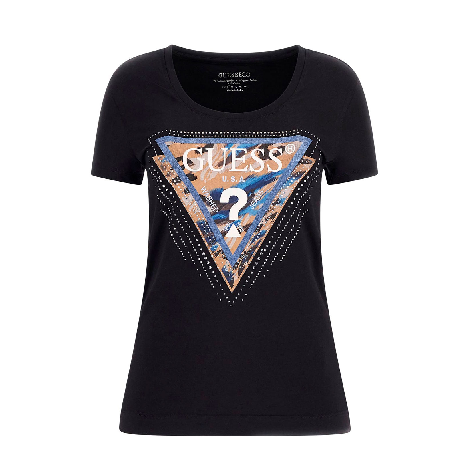 Guess Camiseta Negra W4YI15 J1314-JBLK , para Mujer