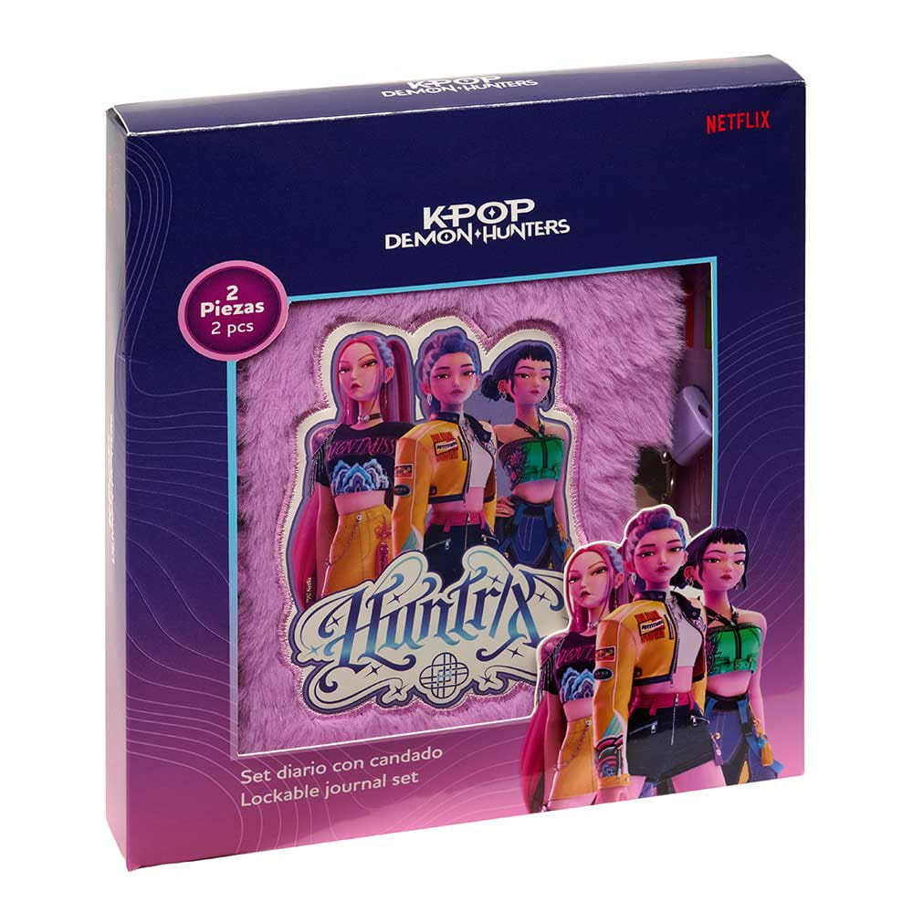 Set diario con candado y bolígrafo K-POP Demon Hunters - Huntrix - K-POP DEMON HUNTERS