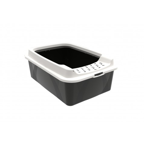 Rotho My Pet Bonnie Eco Litter Tray Arenero para Gatos Negro