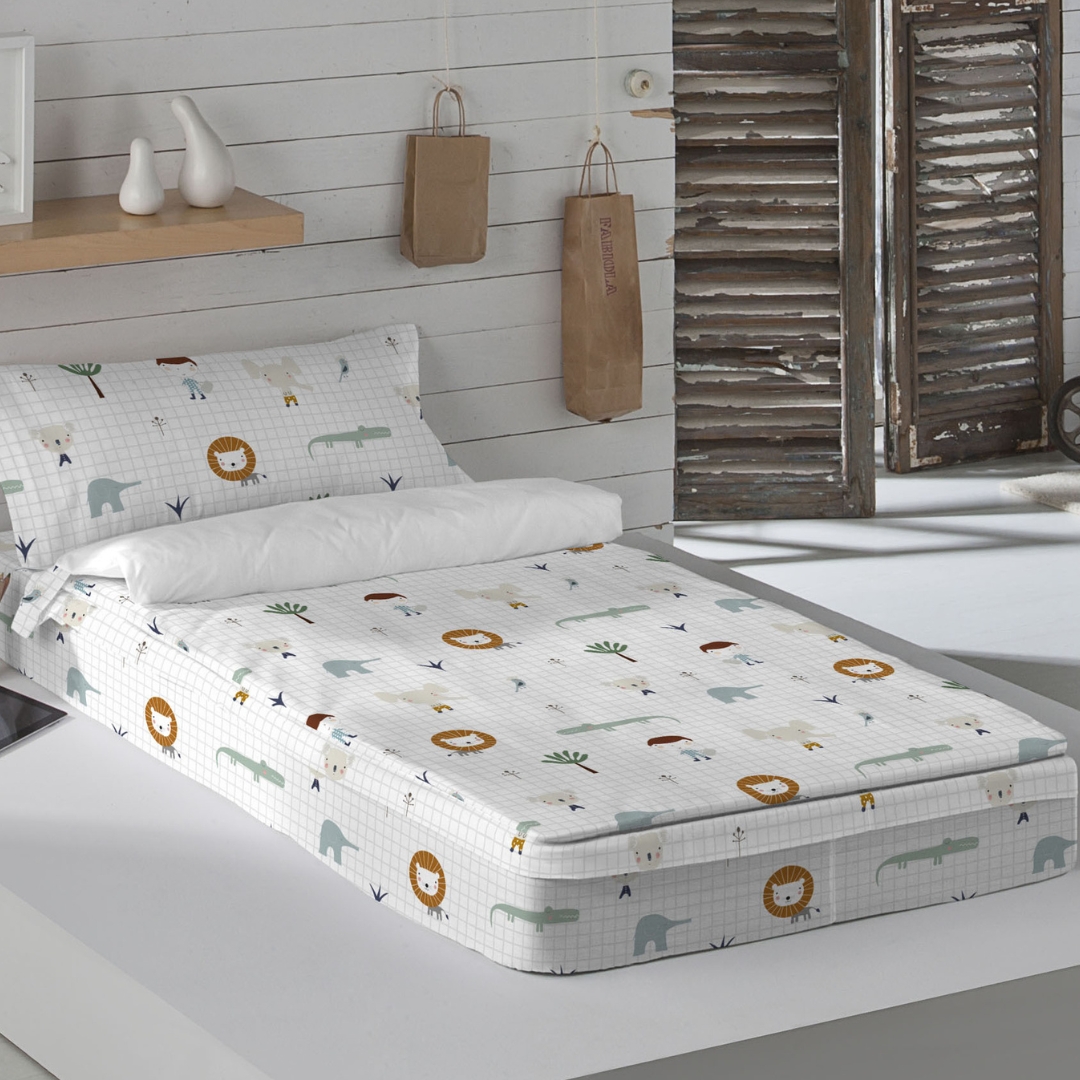HACIENDO EL INDIO - Saco Nórdico Infantil Estampado 100% Algodón - Con o Sin Relleno - Cierre con Cremallera y Fuelle para Camas Nido y Literas - 17 Modelos Disponibles - Cama 90 - Fabricado en España