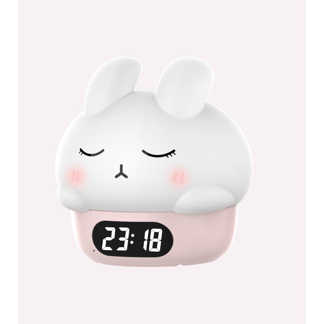 Despertador 5 en 1, despertador de dormitorio, con luz nocturna de 10 colores, dimmer, despertador doble, volumen de despertador ajustable, 12 / 24 horas, somnolencia, despertador lindo, regalo de reloj perfecto