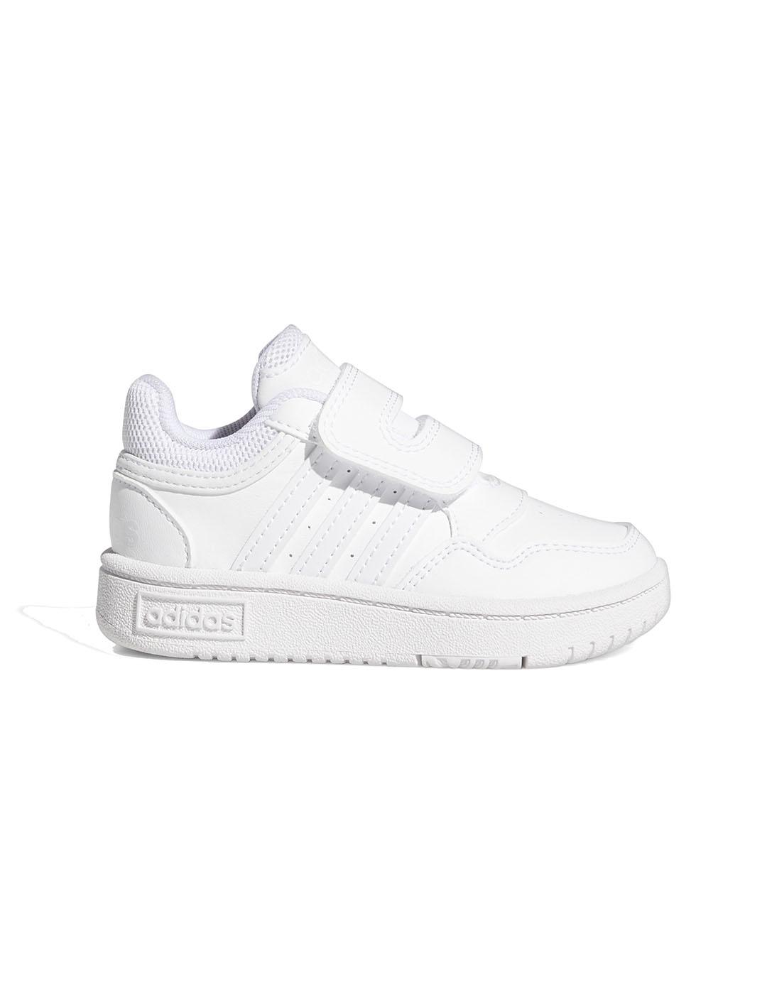 Zapatilla Adidas Hoops 3.0 Blanco para Niño