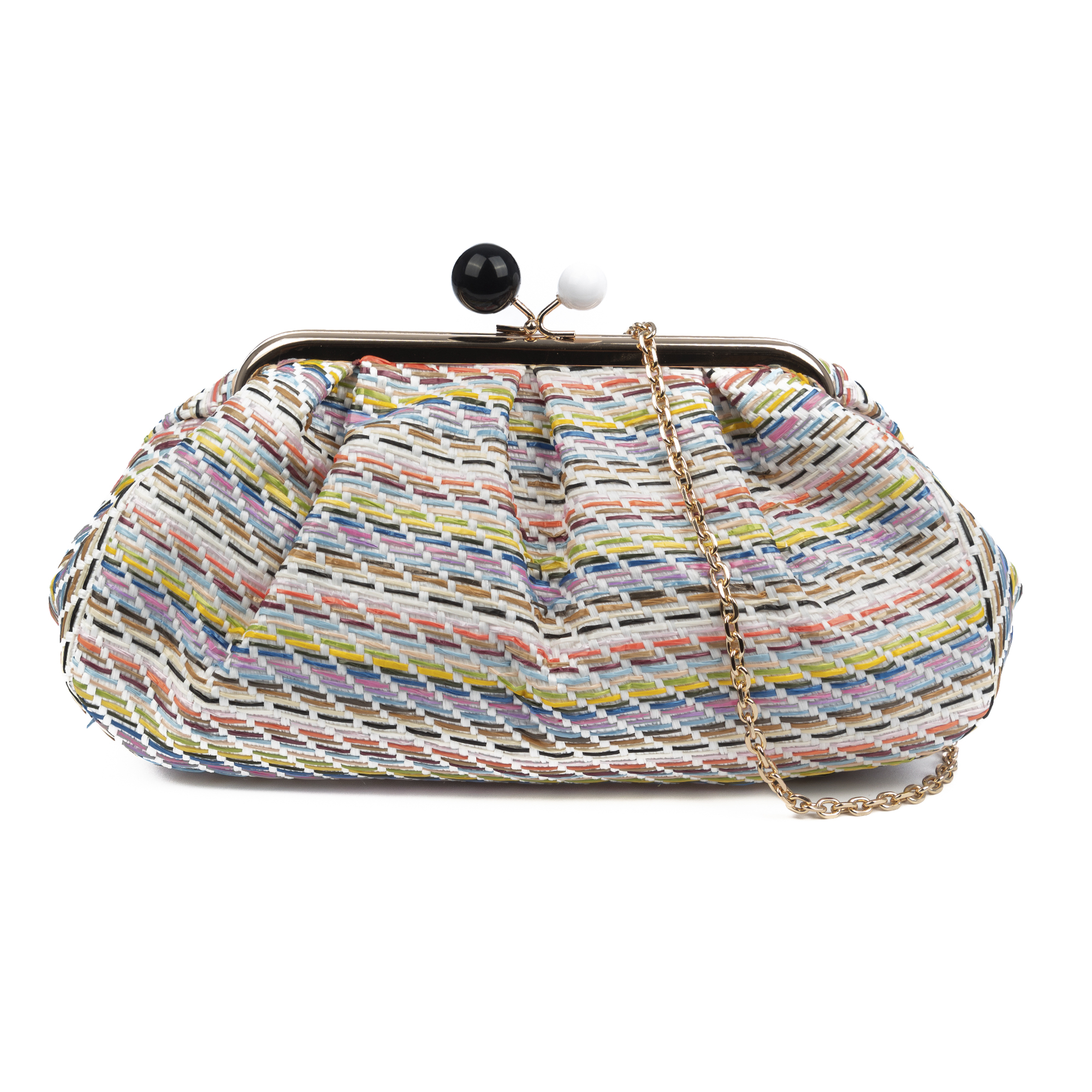 Boesio Bolso bandolera Mujer. Fabricado en rafia sintética entrelazada.