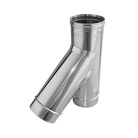 T Inox 316 Ø200-135º simple pared con junta . Dinak