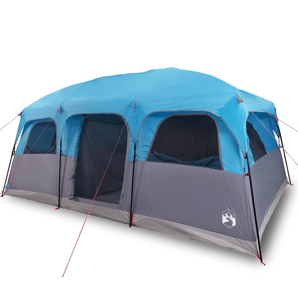 vidaXL Tienda de campaña familiar para 10 personas impermeable azul