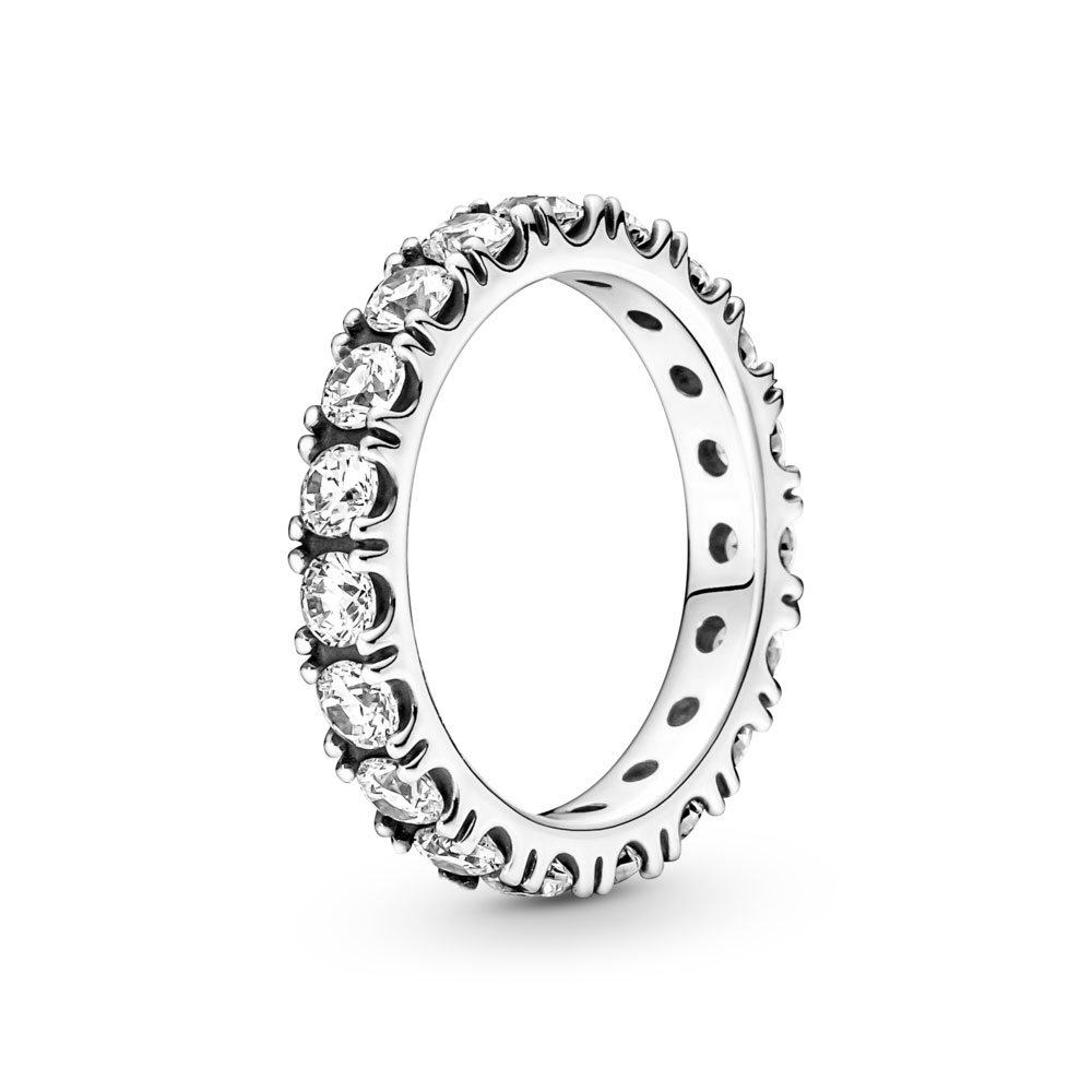 Pandora Anillo en plata de ley Eternity Brillante 190050C01 , para Mujer