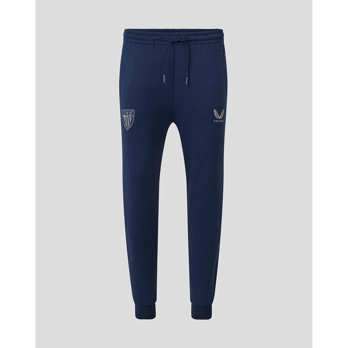 Pantalón largo Athletic Club Bilbao Fanswear 2025 2026 Castore deportivo tipo jogger con cremallera en bolsillos y cintura ajustable