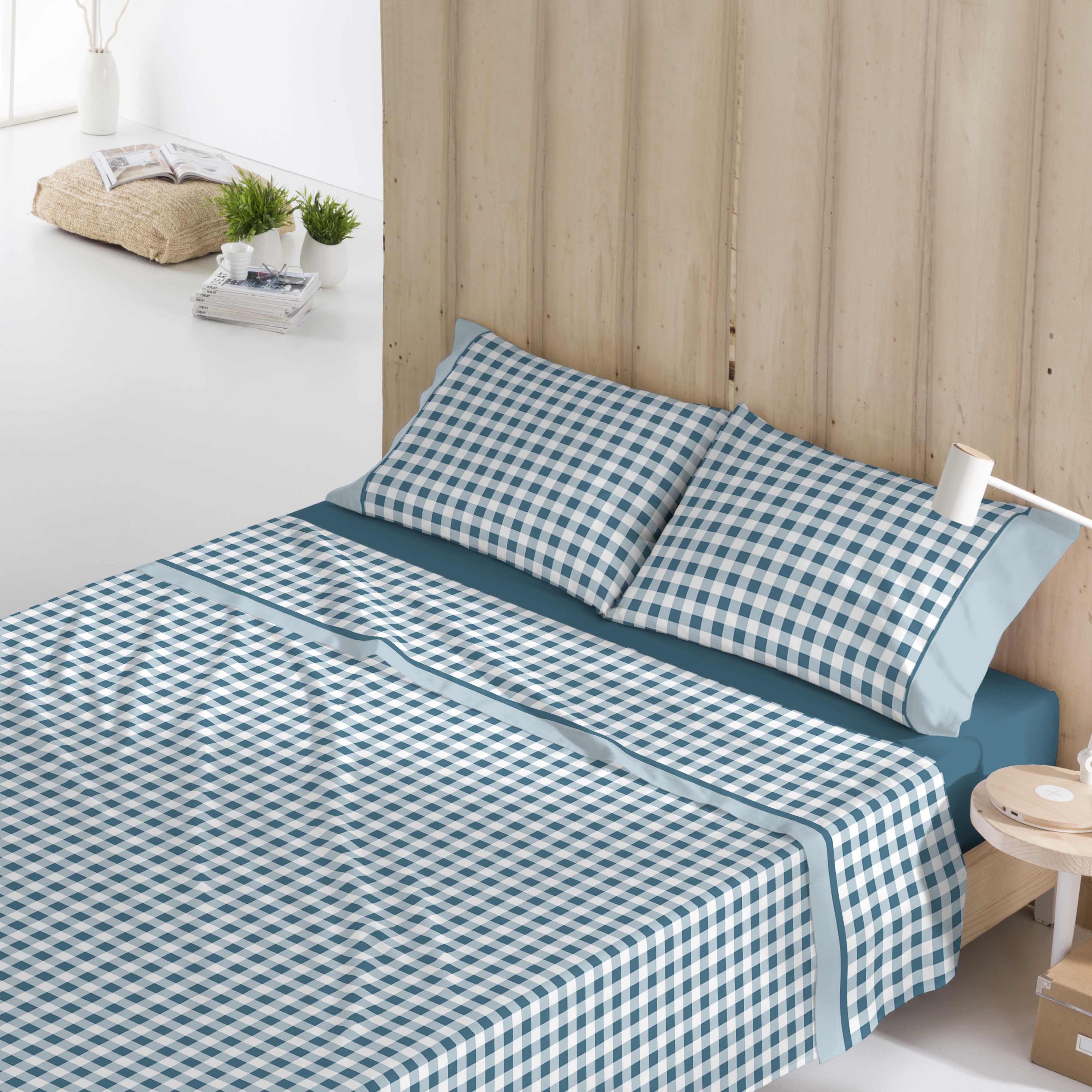 NATURALS - Juego de Sábanas Estampadas 3/4 Piezas - 10 Modelos Diferentes - 50% Algodón 50% Poliéster Extra Suave - 144 Hilos - Incluye Sábana Bajera + 1/2 Fundas de Almohada - Cama 90/105/135/150/180