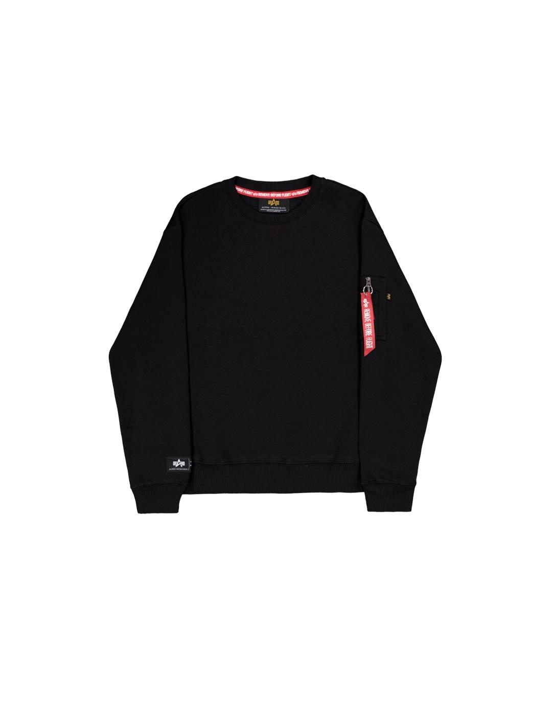 ALPHA SUDADERA DARK OLIVE LABEL BACK PRINT