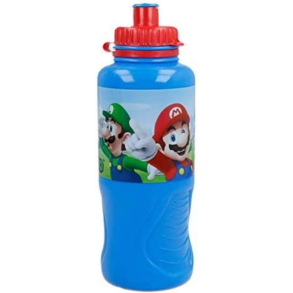 Super Mario Bros Stor Botella Ergonómica - 430 ML - Azul