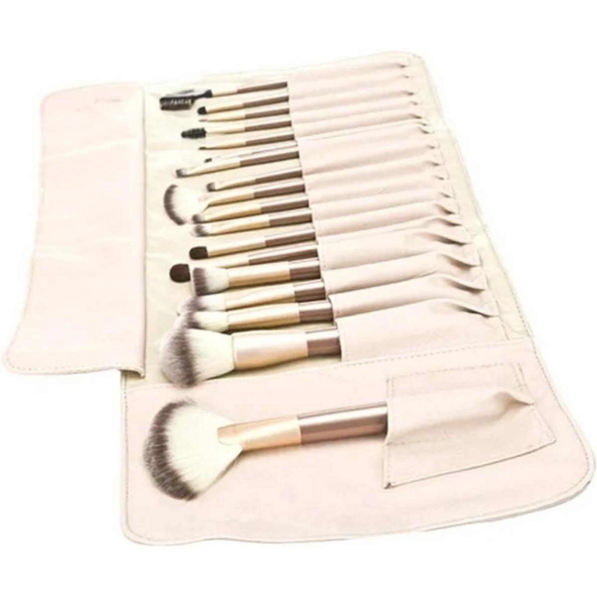 Brush-Oogschaduw-Make Up Kwasten Set - Make Up Brush - - Foundation Kwast - Poeder Kwast - Make up - Cosmetica - Kwasten Set -Professionele make-upborstelset Superzacht 3D -18-delig cosmetisch hulpmiddel met opbergtas