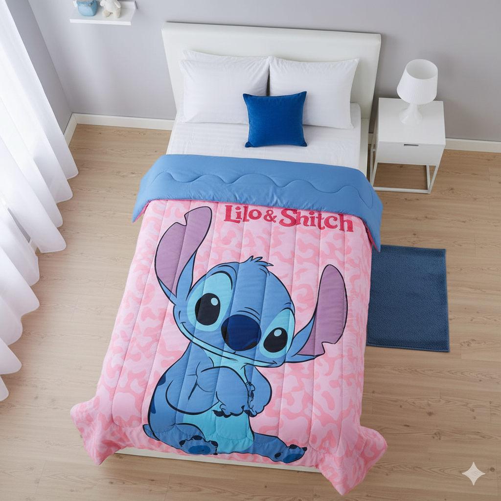 Edredón Infantiles Disney 170x270 cm - Diseño Oficial Disney, Suave y Ligera para Cama Infantil Estilo Divertido-Mister License Company Sl.