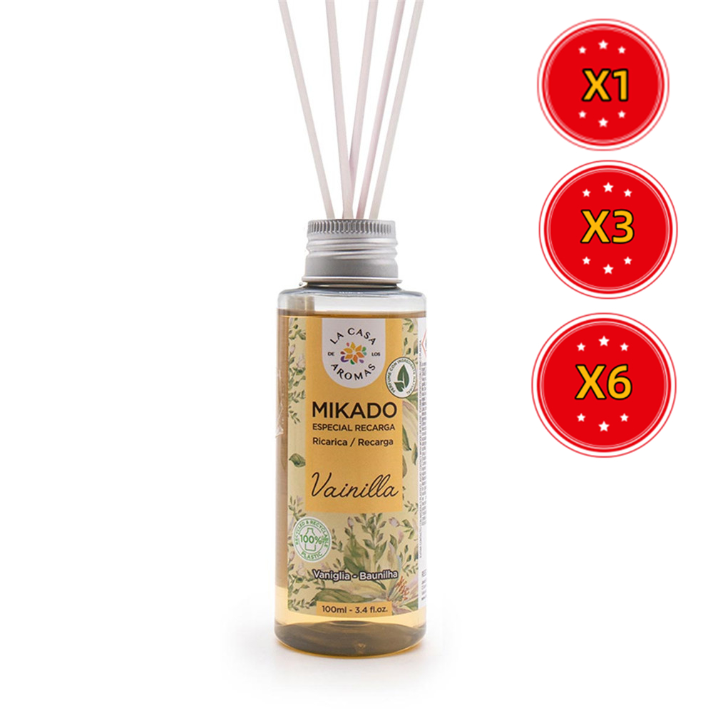 Mikado - Colección Exquisita de Aromas Naturales - Ambientador 100 Ml - Pack de 6 Unidades
