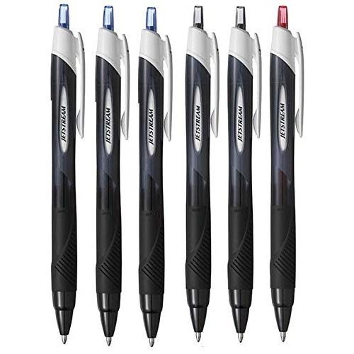 Rollerball de tinta jetstream 1.00 m/m (6 uidades 3 azules,2 negros, 1 rojo)