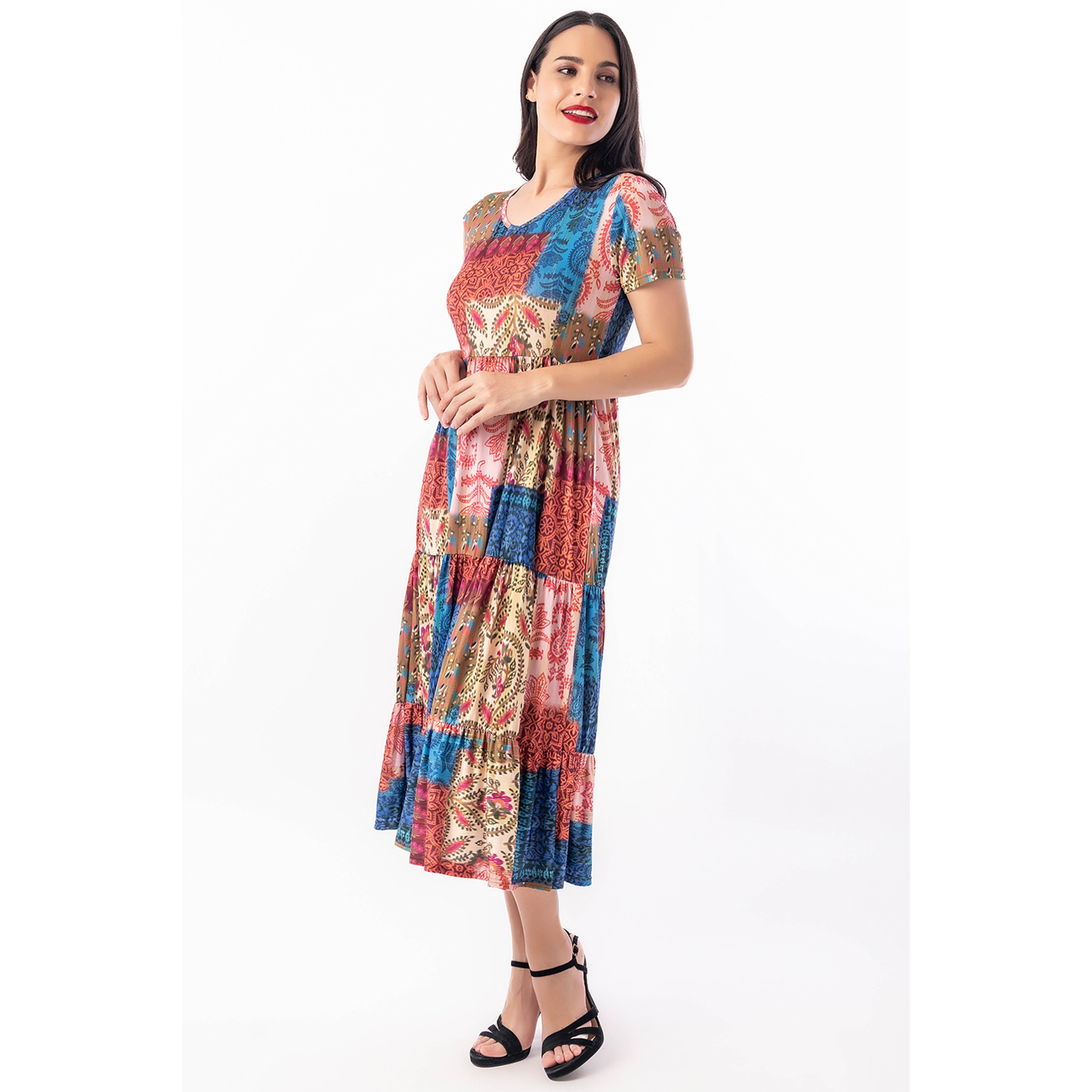 Vestido Largo de Mujer con Volantes - Genuine