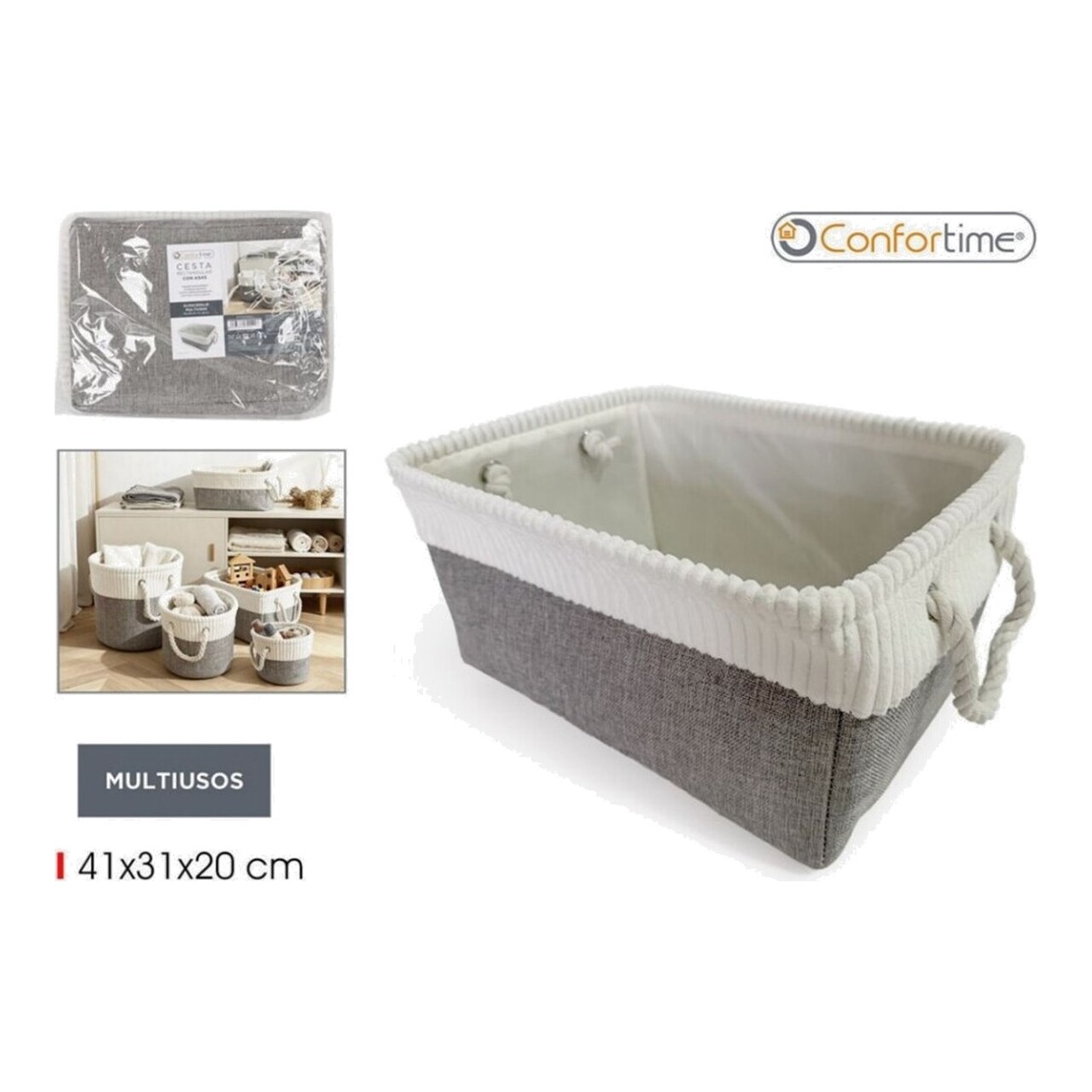Cesta De Almacenaje Rectangular 41X31x20cm 328790