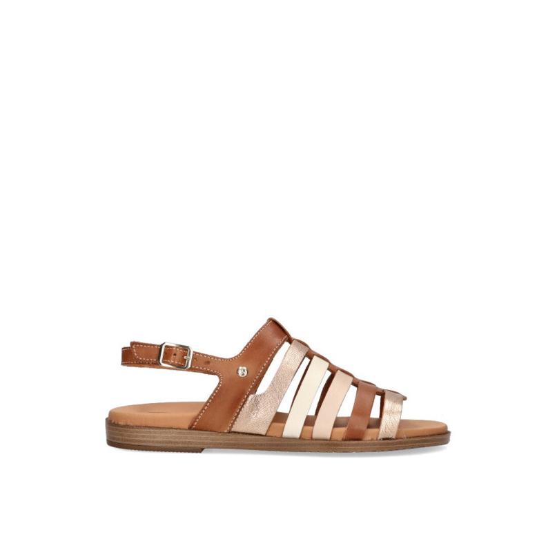 Sandalia Pikolinos - Mujer - Suela Plana - Modelo W8q-0799c2 - Color Cuero