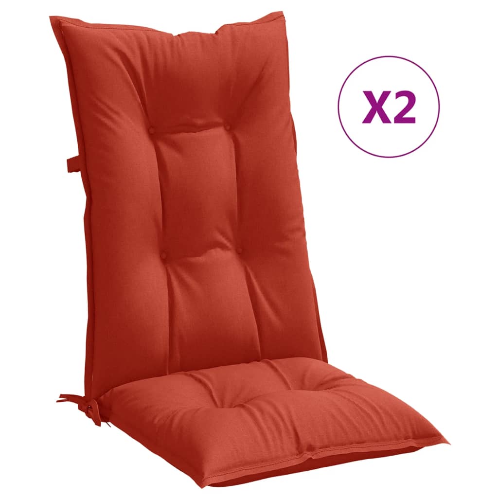 Vidaxl Cojines para Silla Respaldo Alto Tela Polyester