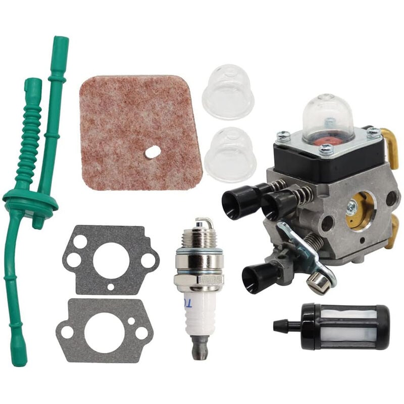 CA Kit de carburador CCYKXA compatible con STIHL FS85, FS38, FS45, FS55, ZAMA CIQ-S186A, carburador para cortacésped, filtro de aire, kit de línea de combustible, kit de bujías