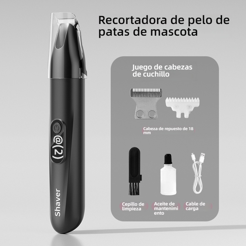 Nueva cortadora de pelo para mascotas, cabezal ancho, recargable, 3 velocidades, antipolvo, válida para perros y gatos.