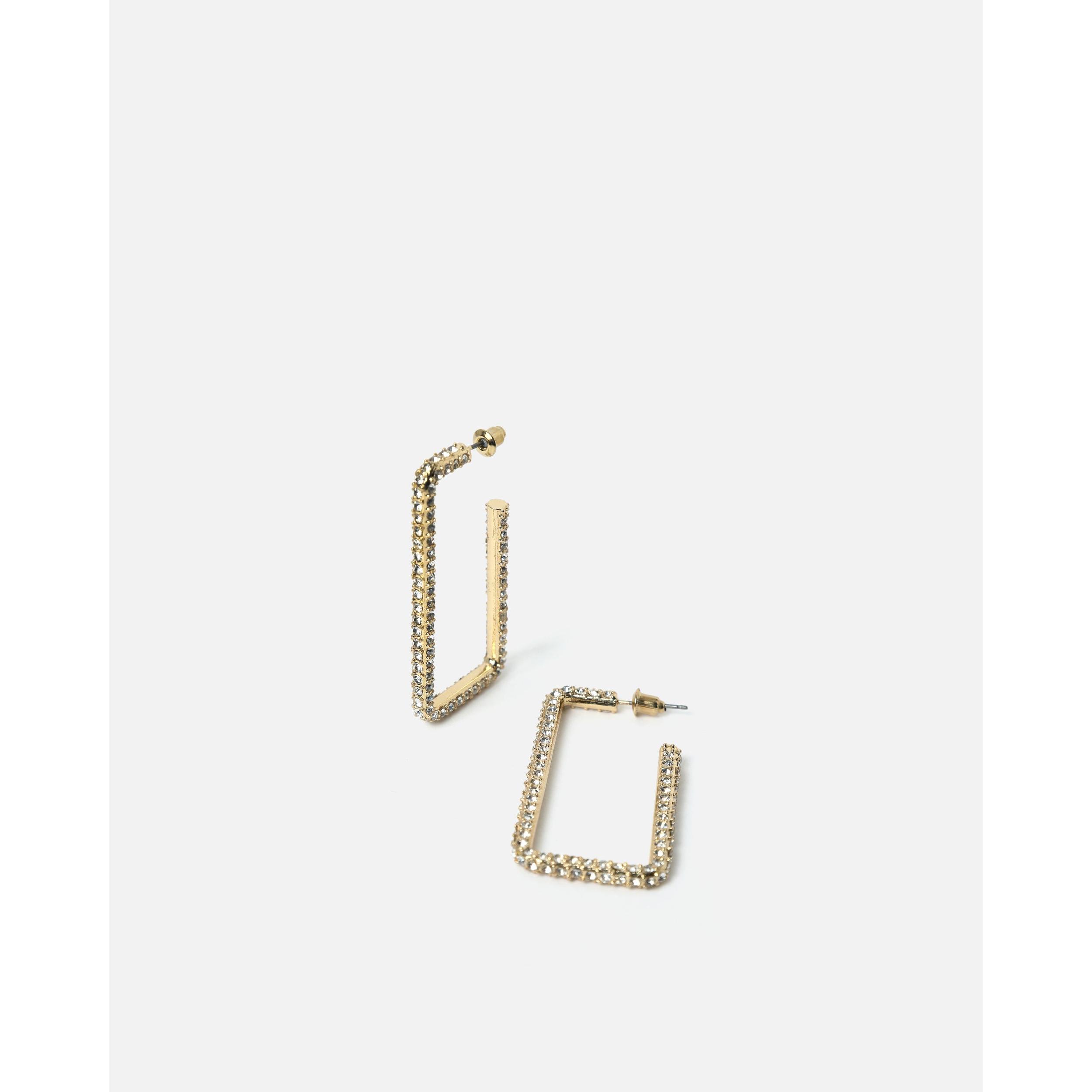Liana pendientes grandes con strass Pendientes Misako