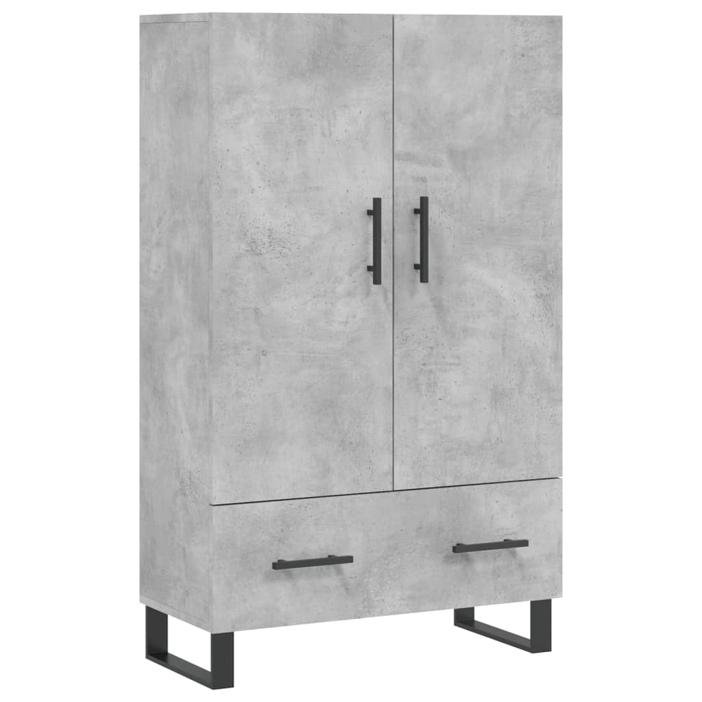 Vidaxl Aparador Alto Madera de Ingeniería 69,5x31x115 Cm Gris Hormigón