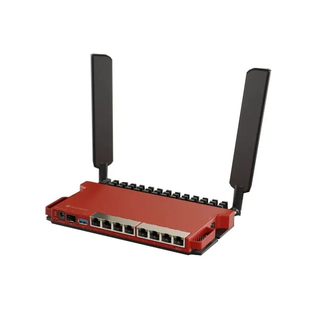 Mikrotik - Router WiFi 6 L009UiGS-2HaxD-IN con 8 puertos Gigabit, PoE entrada/salida, SFP 2.5G y consola RJ45 para redes empresariales y centros de datos
