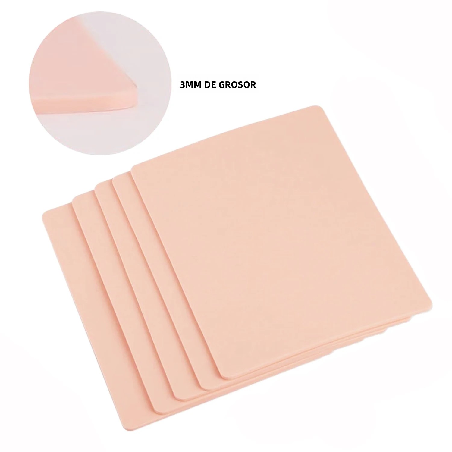 TK Piel De Práctica Para Tatuaje De Silicona 3MM Doble Cara Accesorio De Maquillaje Permanente 1/3/5/10/15pcs Por Defecto