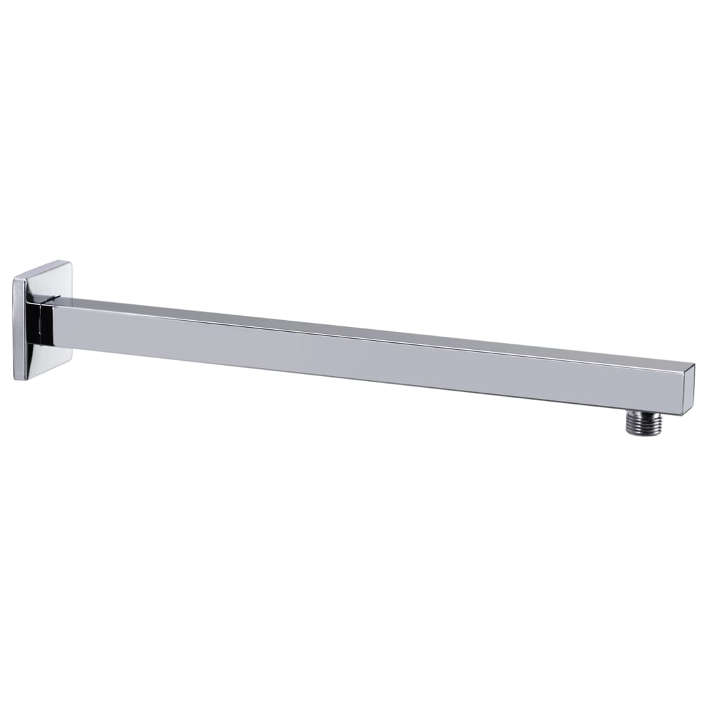 vidaXL Barra de Soporte Ducha Cuadrada Acero Inoxidable 201 40 cm Brazo Color Negro,  Plateado, y mas