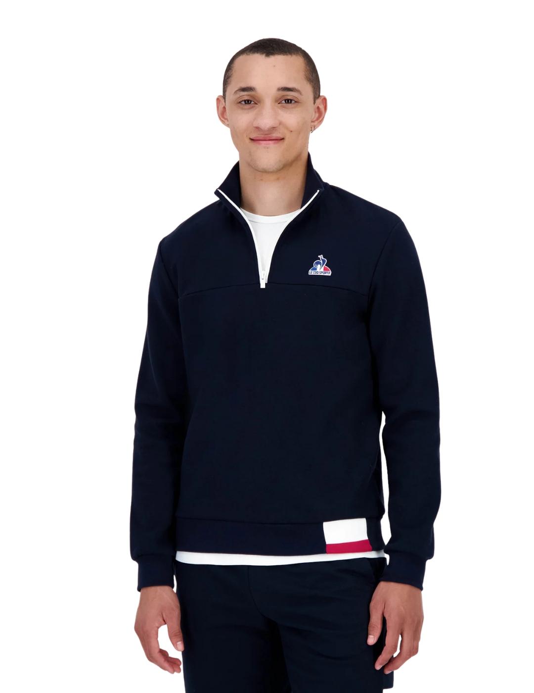Sudadera Le Coq S. tri sp halfzip nº1 marino de hombre.