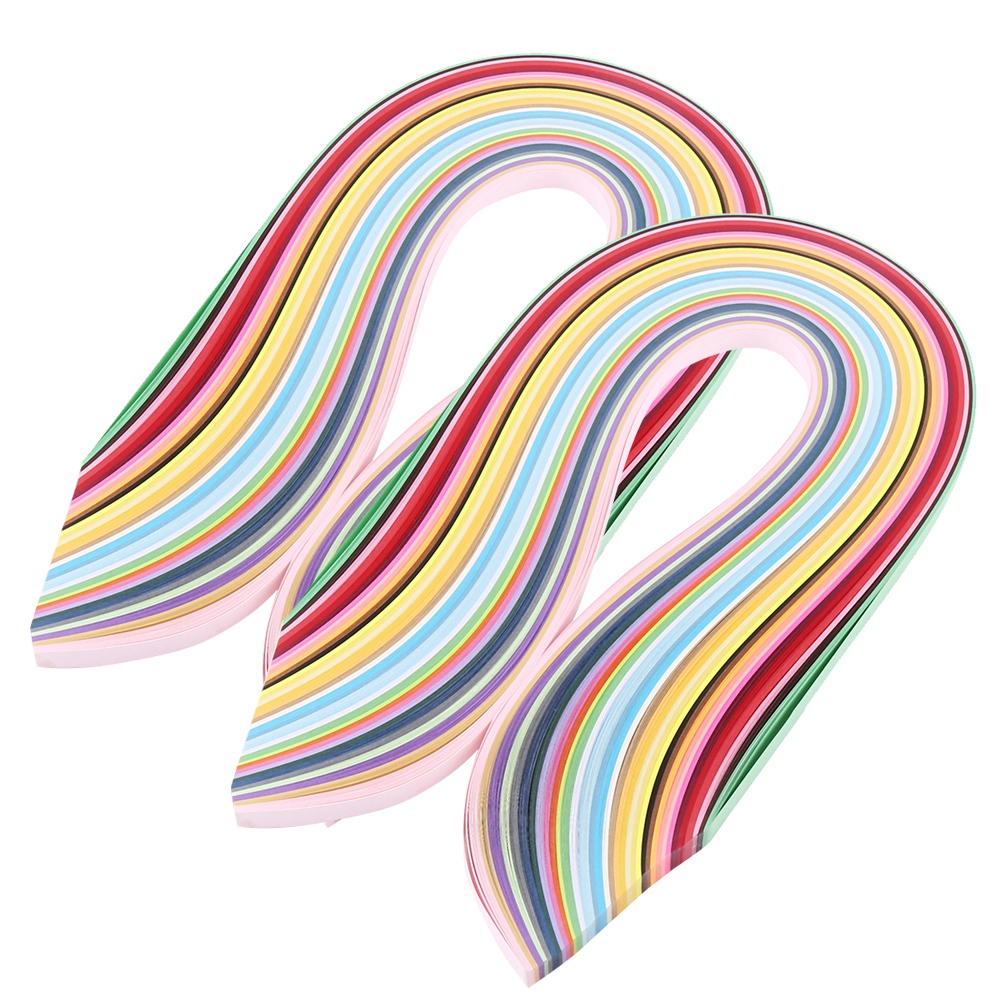 OmHome Paquete de 720 tiras de papel para quilling multicolores en 36 colores, longitud 540 mm, ancho 5 mm