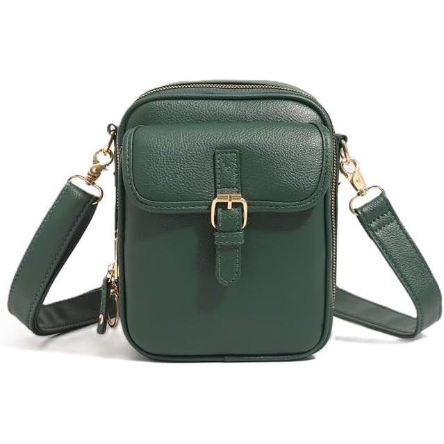 Bolsos cruzados pequeños para mujeres de cuero vegano, carteras mensajero, monedero vintage antirrobo, bolsos de hombro con ranuras para tarjetas